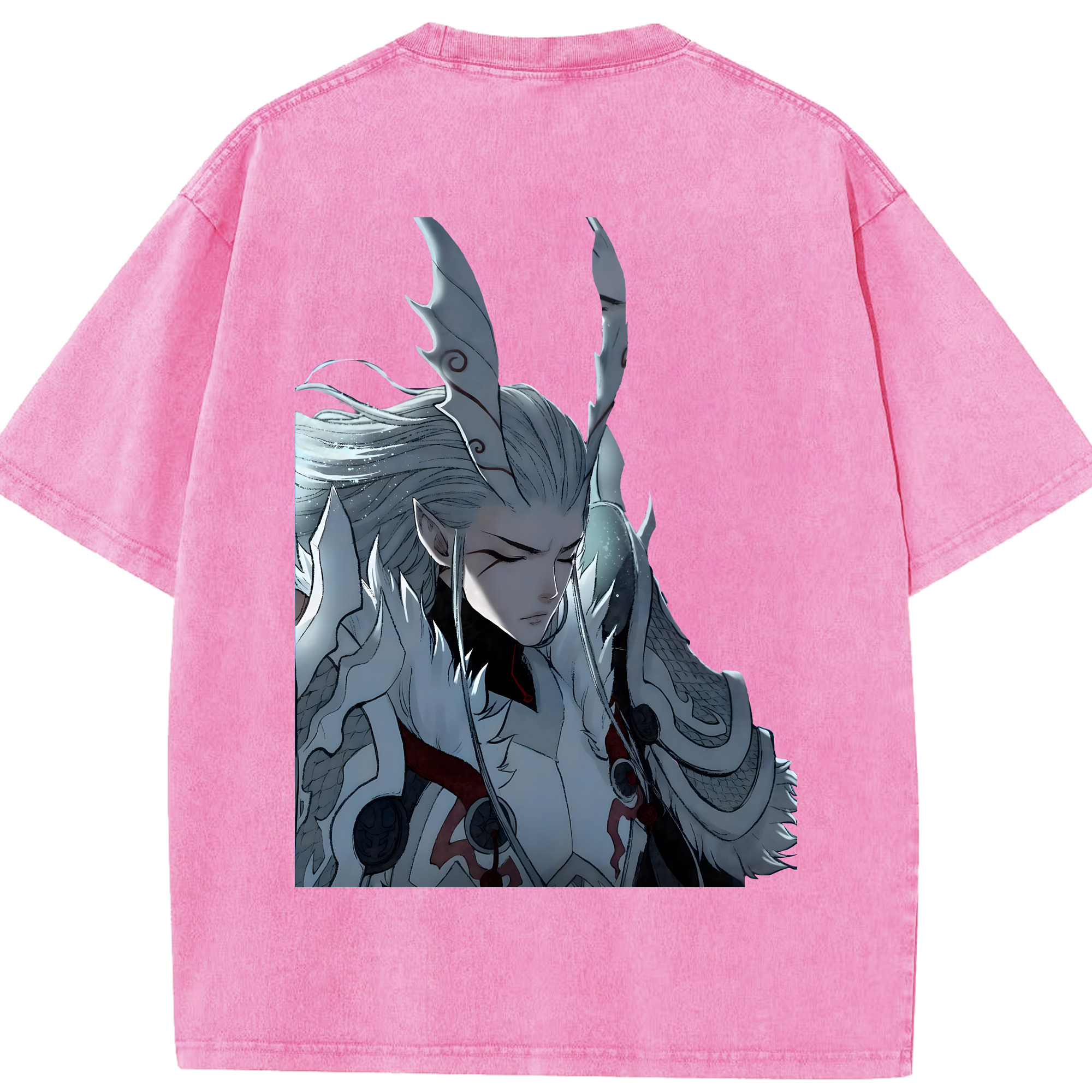 （画像用） Ne Zha 2 ナタ 魔童の大暴れ 綿100% ヴィンテージ風 半袖Tシャツ（背面プリント）